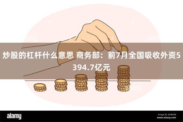 炒股的杠杆什么意思 商务部：前7月全国吸收外资5394.7亿元