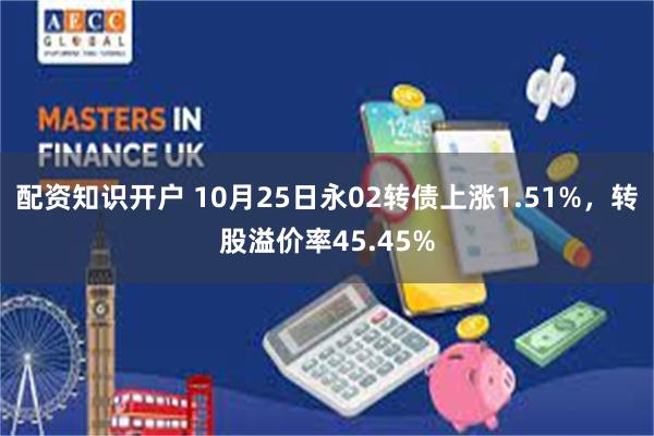 配资知识开户 10月25日永02转债上涨1.51%，转股溢价率45.45%